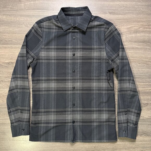 Lululemon Men’s Mason Peak Flannel Shirt - Black/Grey - Picture 2 of 6